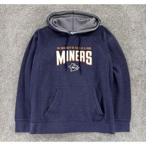 University Of Texas El Paso Miners Hoodie Men's L Purple Knights Apparel‎ Fleece
